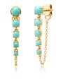 Samira 13 Turquoise Chain Earring Cheap