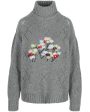 Grey Pointelle Sharon Pullover on Sale