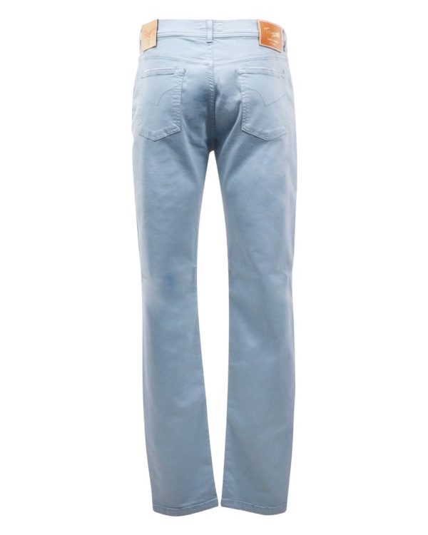 5 Pocket Stretch Pants in Soft Blue Online