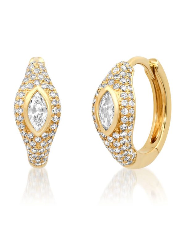 Samira 13 Diamond Dome Huggie Earrings Online now