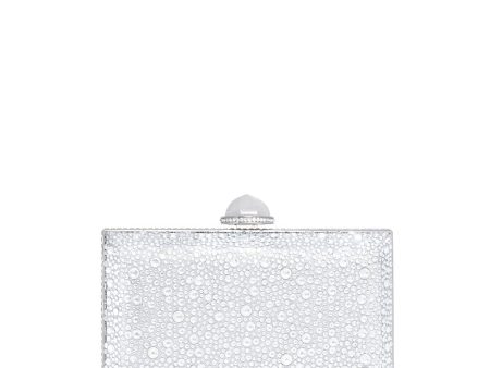 Skylar Crystal Caviar Clutch Hot on Sale