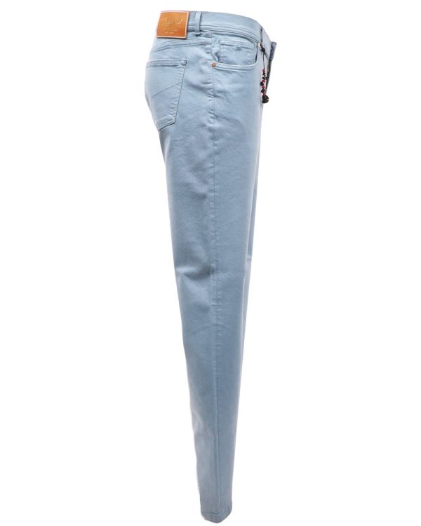 5 Pocket Stretch Pants in Soft Blue Online