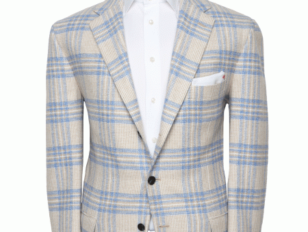 Yellow and Blue Plaid Sportcoat For Sale