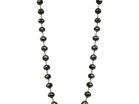 Black Diamond Beaded Necklace For Discount