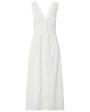 White Apron Maxi Dress For Cheap