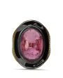 Purple Tourmaline and Black Enamel Crownwork Ring on Sale