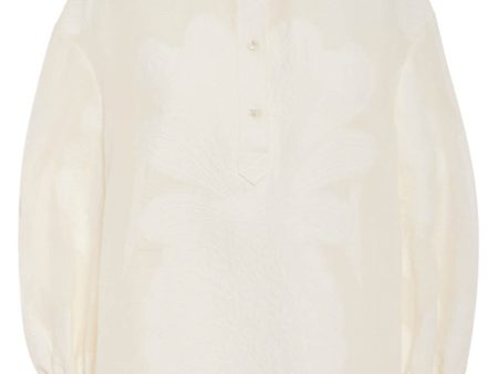 Pineapple Lace Poet Shirt Cheap