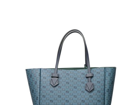 Small Vincennes Reverisble Tote in Navy and Green Sale