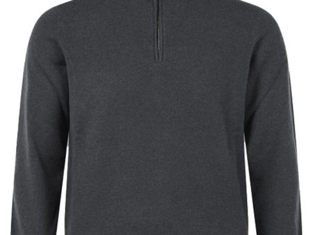 Anthracite Quarter Zip Knit Sweater Cheap