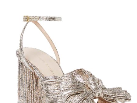 Camellia Knot Mule in Champagne Online