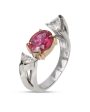 Rubellite and Diamond Gravity Ring Discount