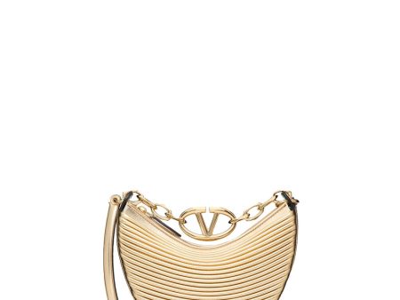 Mini Moon VLogo Hobo Bag in Mekong Gold Online now