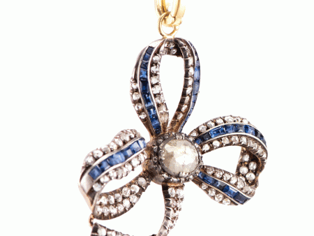 Vintage Diamond Bow Pendant Online Sale