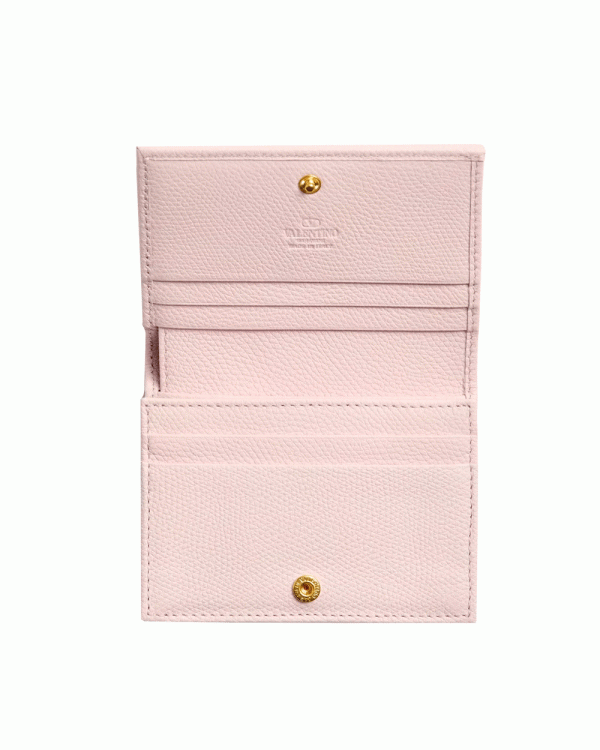 VLogo Signature Soft Grain Wallet in Rose Quartz For Discount