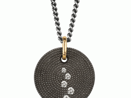 Round Textured Diamond Pendant Online Sale