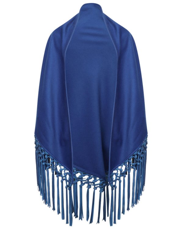 Cobalt Cashmere Triangle Shawl Cheap