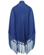 Cobalt Cashmere Triangle Shawl Cheap