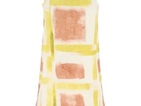 Yellow Brushstroke Beleza Short Dress Online