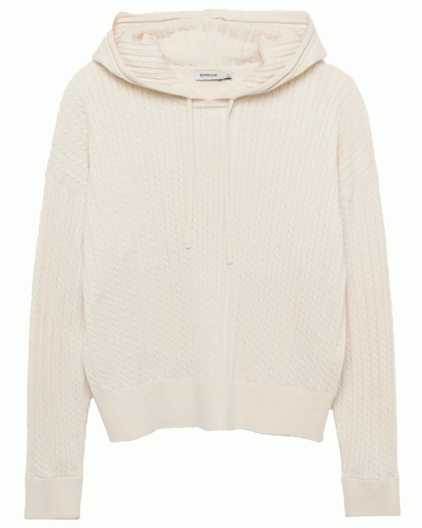 Ivory Cable Hoodie Fashion