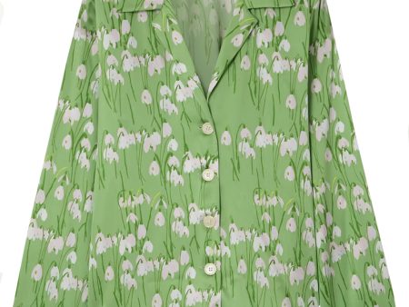 Green Snowdrop Pyjama Louis Blouse Fashion