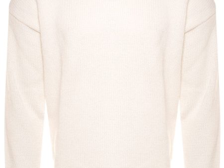 White Oversized Crewneck Sweater Online