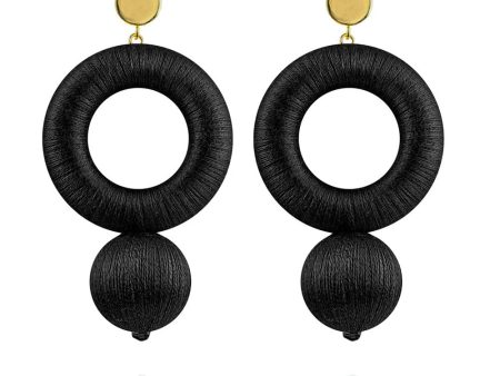 Saskia Earrings in Black on Sale