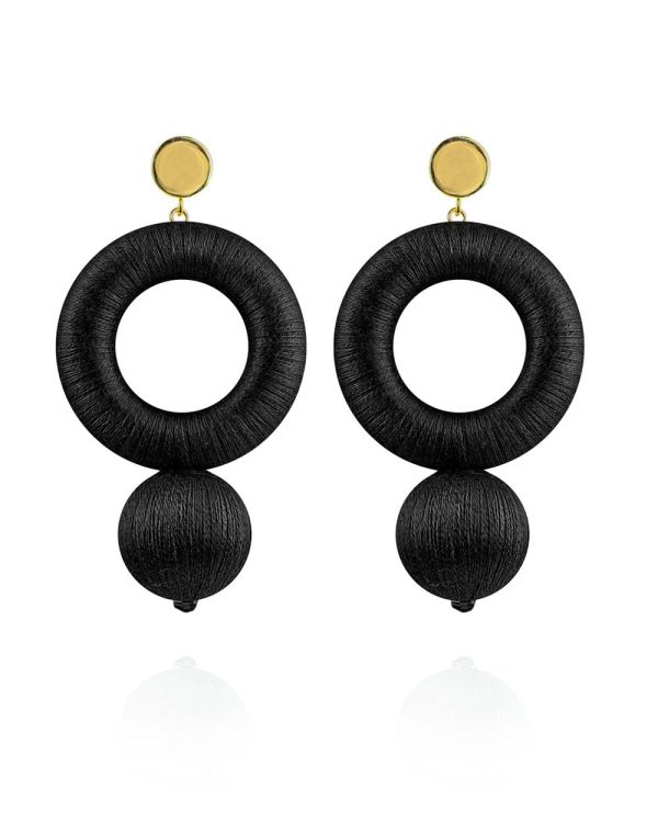 Saskia Earrings in Black on Sale