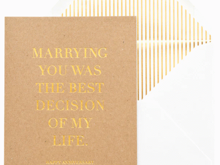 Best Decision Anniversary Card Hot on Sale