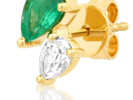 Samira 13 Emerald Double Stone Earring Online Hot Sale