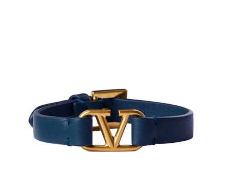 Vlogo Signature Leather Bracelet in Worker For Discount