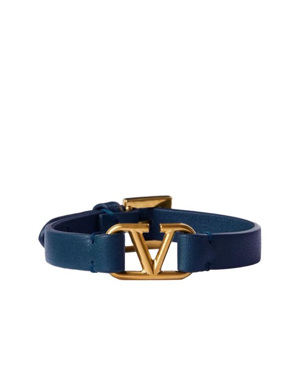 Vlogo Signature Leather Bracelet in Worker For Discount