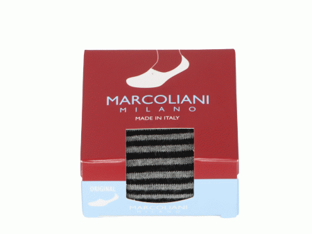 Black and Grey Stripe Invisible Socks Online Sale