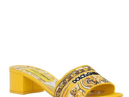 Karol Slides in Yellow Majolica Online