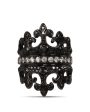 Black Diamond Fleur de Lis Ring Discount