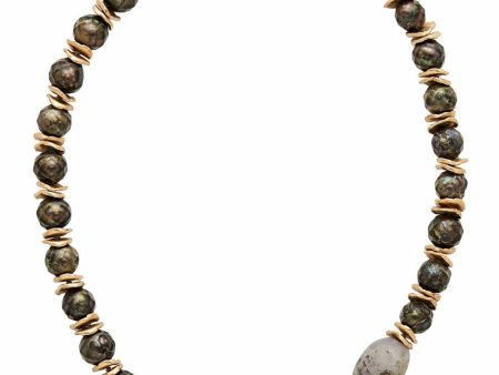 Volcano Bronze Pearl Statement Necklace Sale