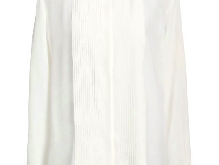 White Pintuck Blouse Online now