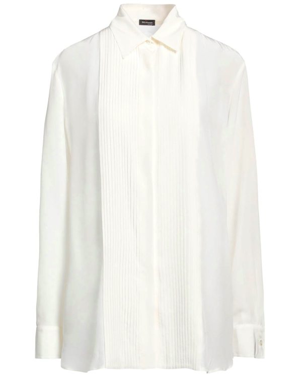 White Pintuck Blouse Online now