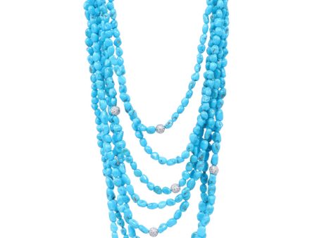 Turquoise Eight Strand Beaded Necklace Supply