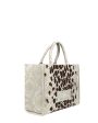 Large Athena Embroidery Jacquard Leopard Tote in Gold Online now