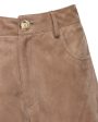 Almond Zinnia Suede Short Sale