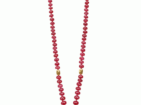 Graduated Ruby and Nugget Necklace Cheap