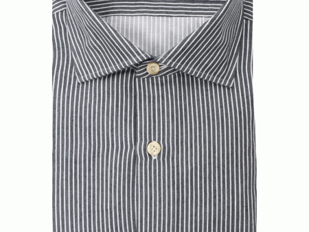 Black Brushed Stripe Sportshirt Online