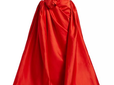 Red Rosette Pauline Cape Gown Online