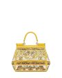 Medium Sicily Top Handle Bag in Yellow Majolica Discount