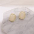 Cats Eye & 18K Gold-Plated Rectangle Stud Earrings Fashion