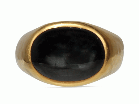 Black Diopside Star Ring on Sale