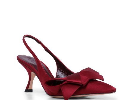 Tista V 75mm Slingback Pump in Ruby For Discount