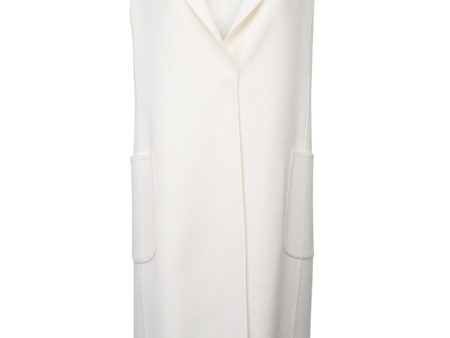 White Cashmere Long Vest Online Sale