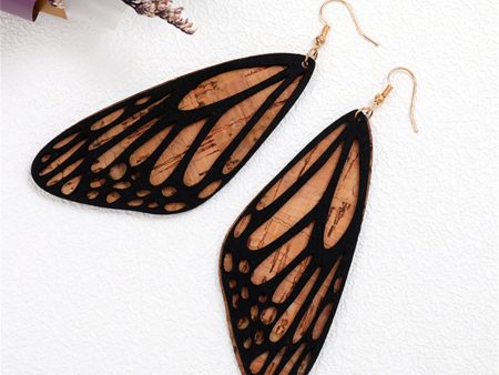 Black Polymer Clay & 18K Gold-Plated Butterfly Drop Earrings Online Hot Sale