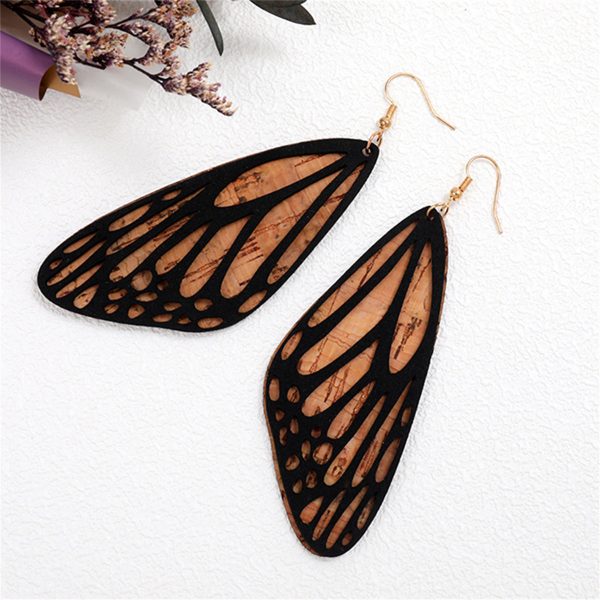 Black Polymer Clay & 18K Gold-Plated Butterfly Drop Earrings Online Hot Sale